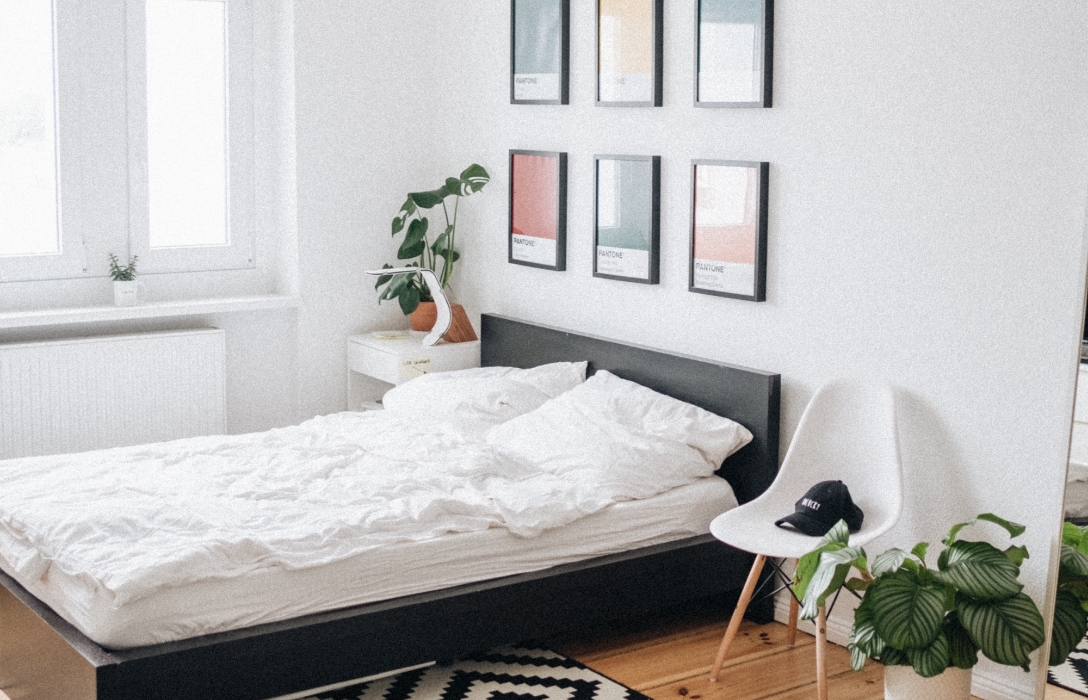 Et soveværelse hos lejebolig Brønderslev.